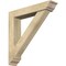 Ekena Millwork Traditional Traditional Rough Sawn Bracket w/ Offset Brace, Douglas Fir, 6"W x 30"D x 30"H BKT0604X30X30TRA01RDF - alternate 1